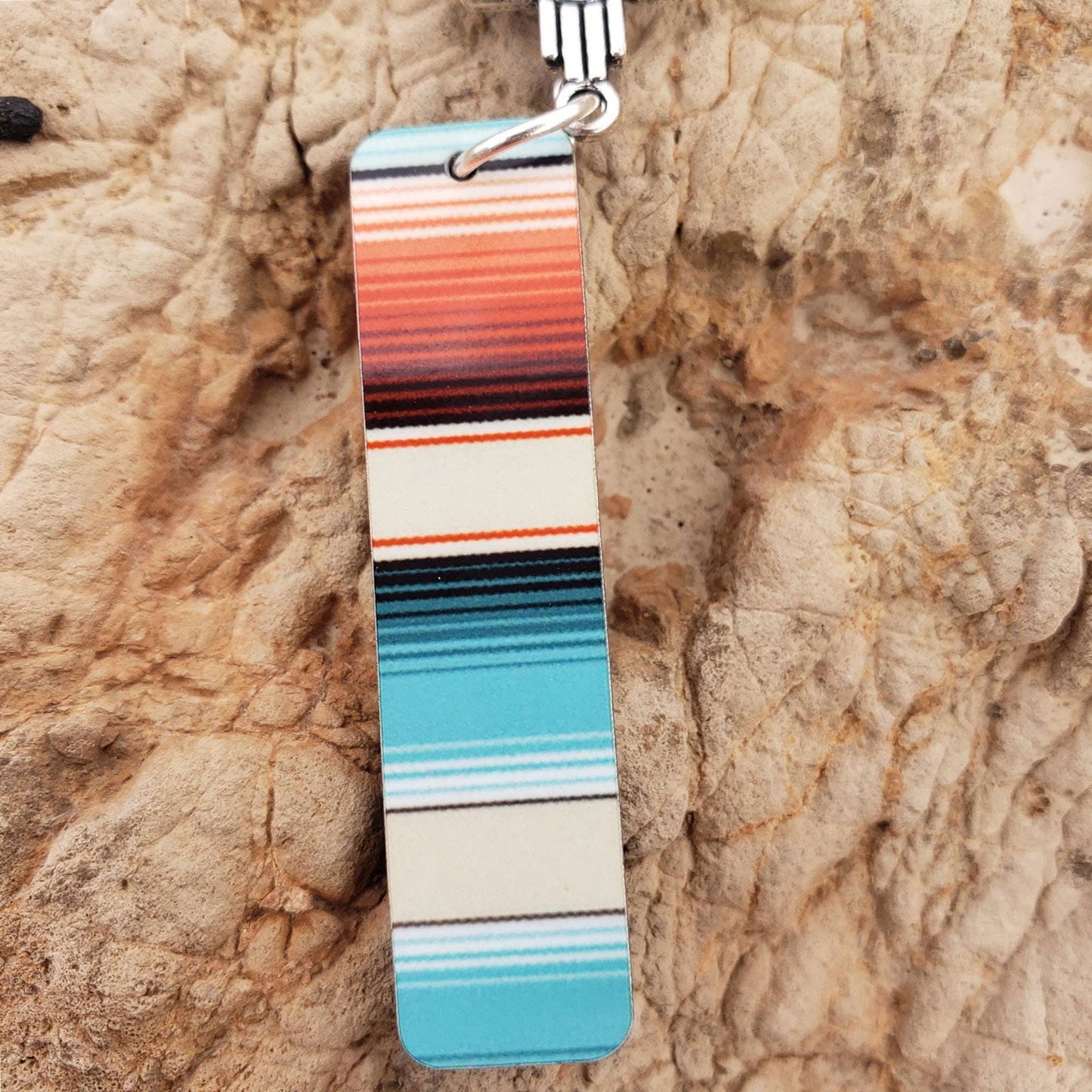 Zia Natural Serape Long Earrings