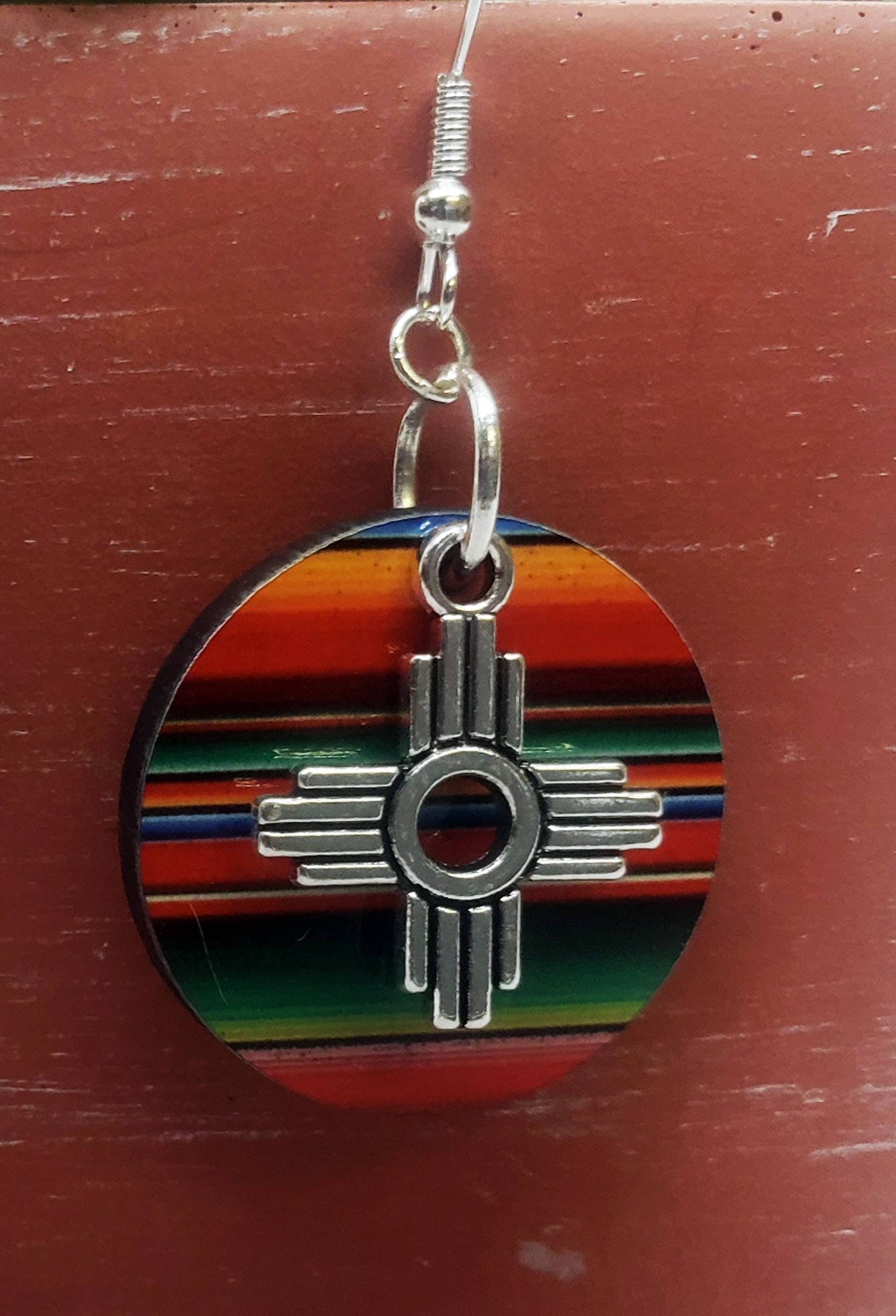 Zia Round Serape Earring