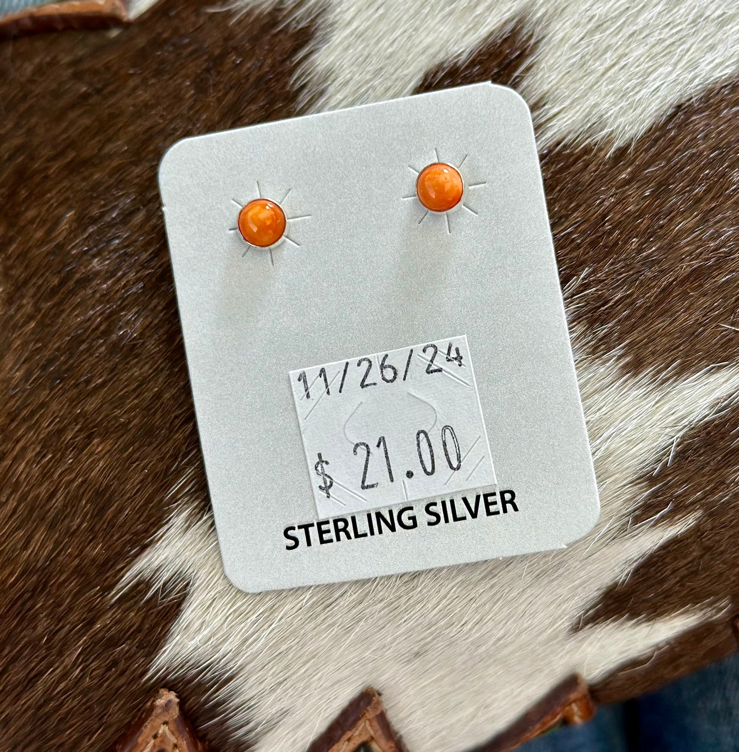 Orange Spiny Stud