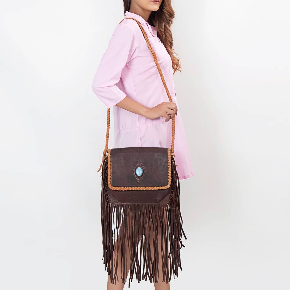D141 Crossbody Leather Women Bag Western Handbag Purse