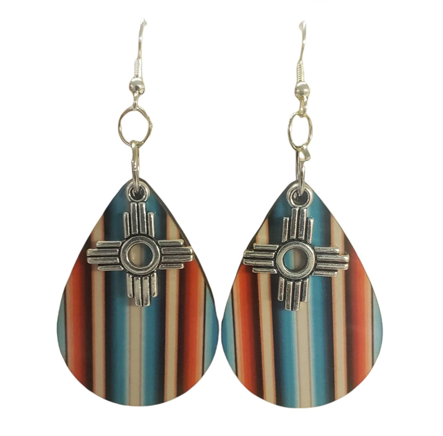 Zia Earrings, Natural Serape Print Earring, Southwestern Ea