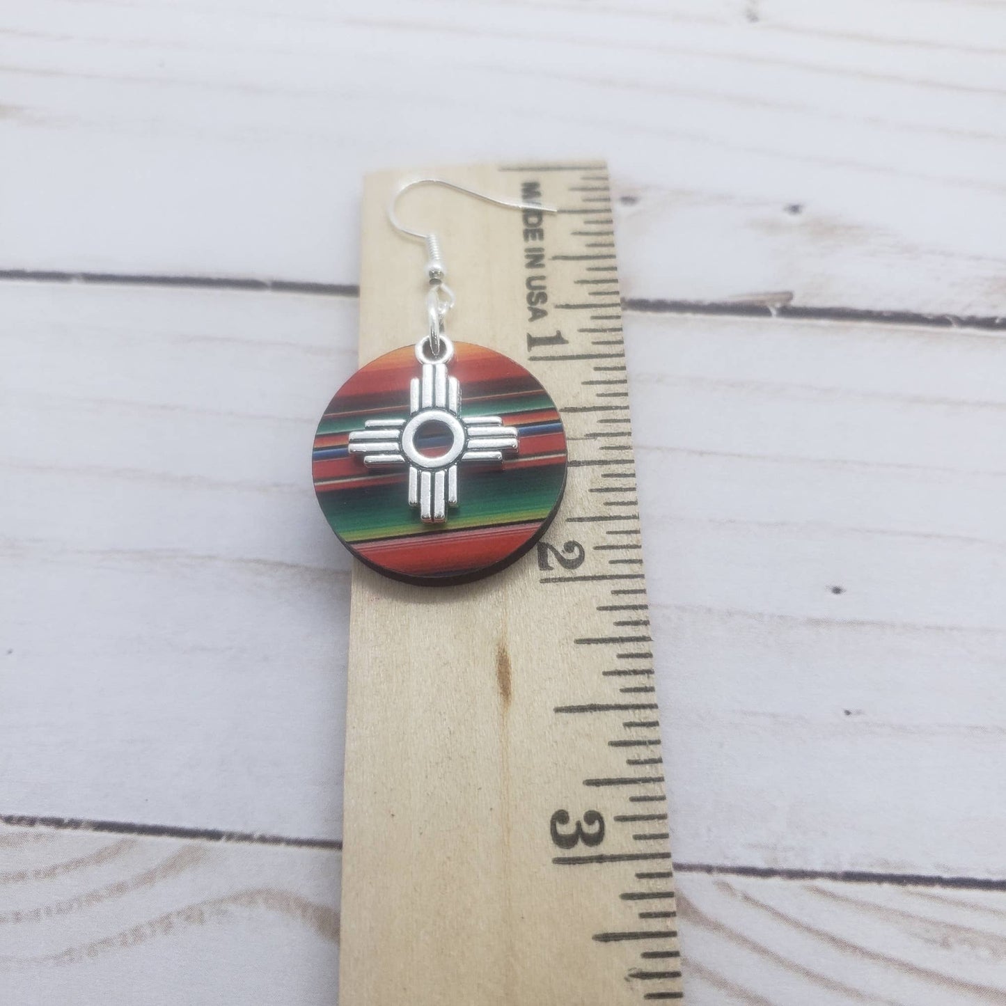 Zia Round Serape Earring