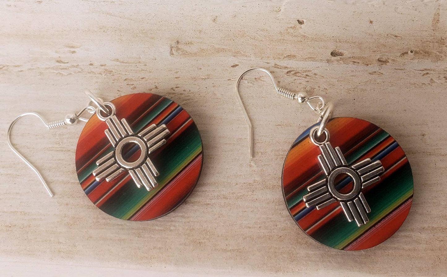 Zia Round Serape Earring