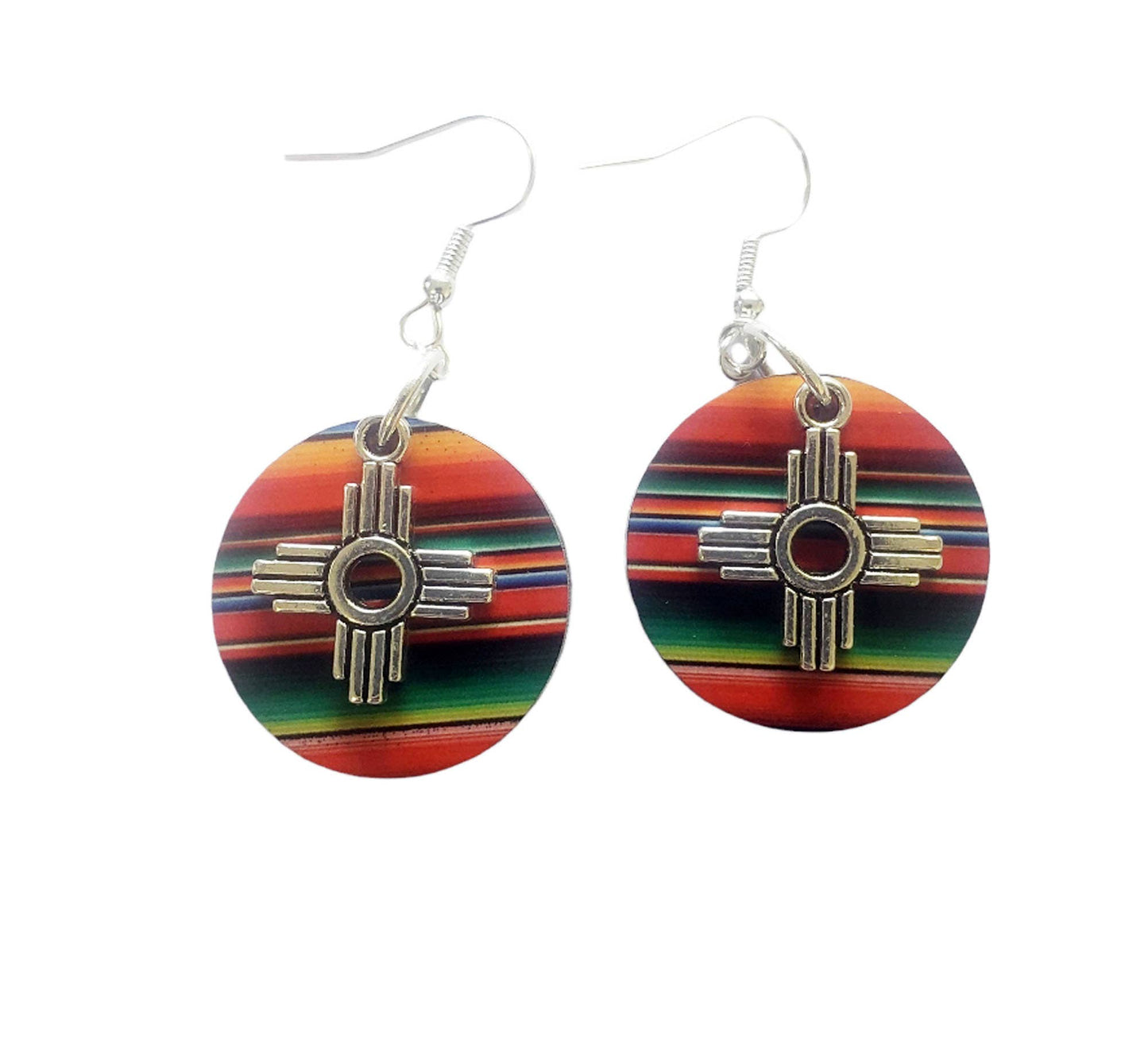 Zia Round Serape Earring