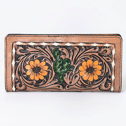 G201 WALLET Hand Tooled  Leather women bag purse