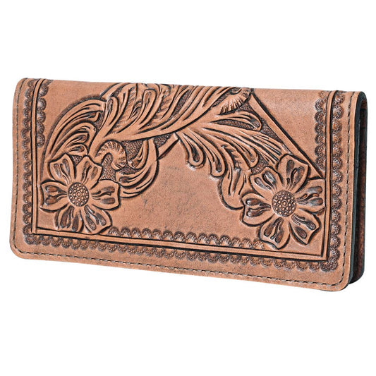 G215 WALLET Hand Tooled  Leather women bag purse
