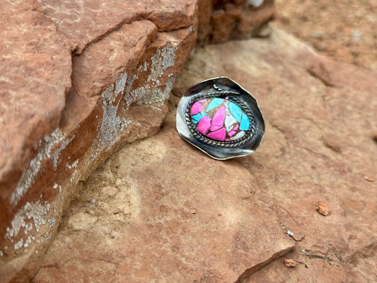 Cotton Candy Cowboy Hat Ring Size 6.5