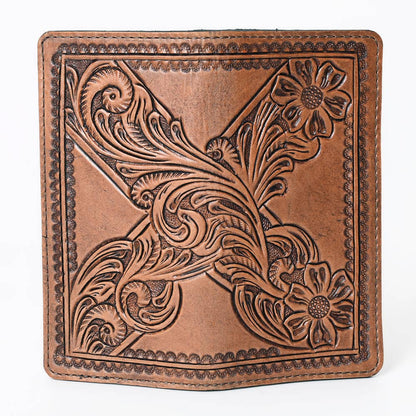 G215 WALLET Hand Tooled  Leather women bag purse
