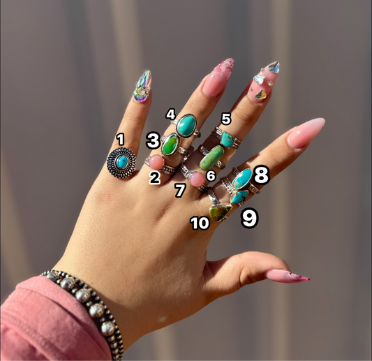 Sterling Silver Rings Various Gemstones