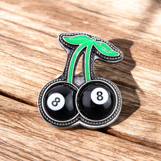 8 Ball Cherry Cuff Ring