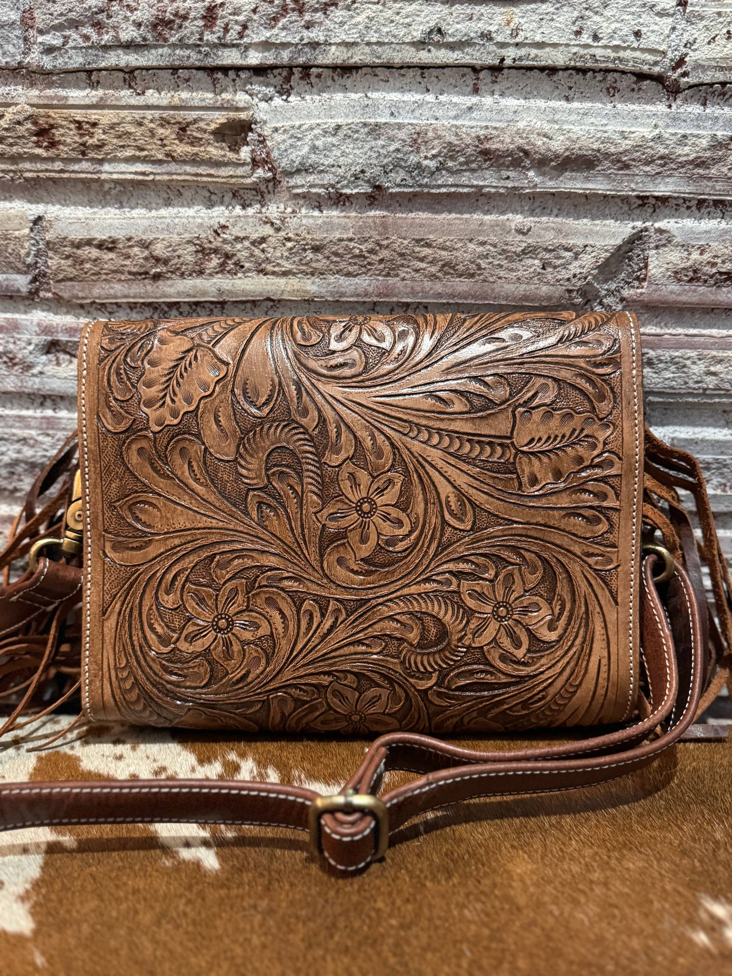Fringe Tooled cowgirl
