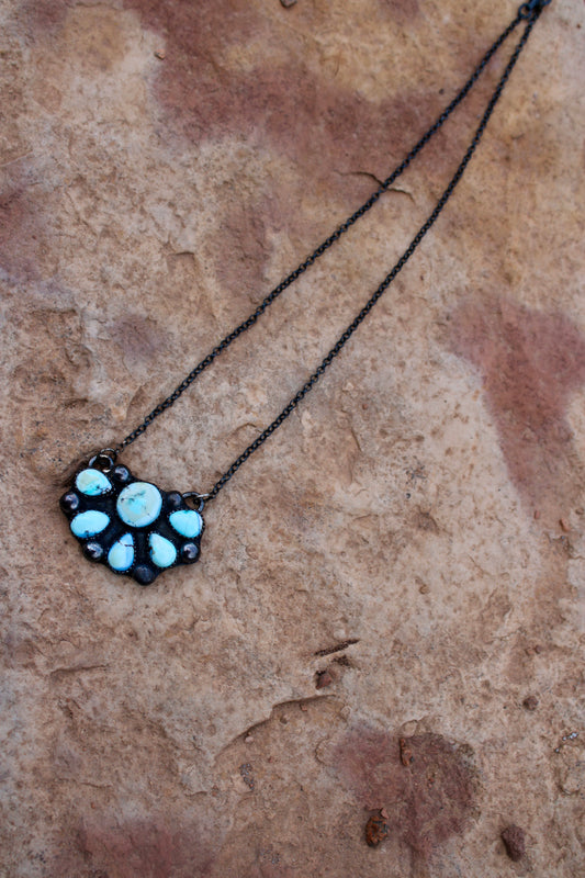 Golden Hills Half Cluster Necklace