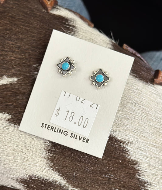 Sterling Silver Turquoise Stud