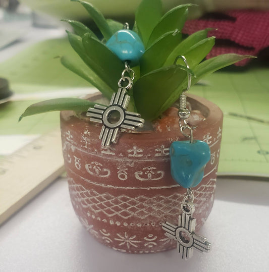 Zia Turquoise Beaded Earring