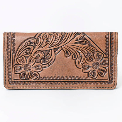 G215 WALLET Hand Tooled  Leather women bag purse