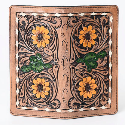 G201 WALLET Hand Tooled  Leather women bag purse